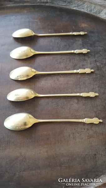 5 pcs. Apostolos, marked epns mocha spoon, teaspoon