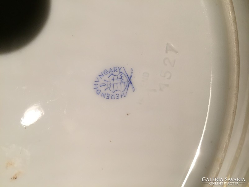 Herend porcelain large bowl, marked, flawless, diameter 27.5 cm (nhc)