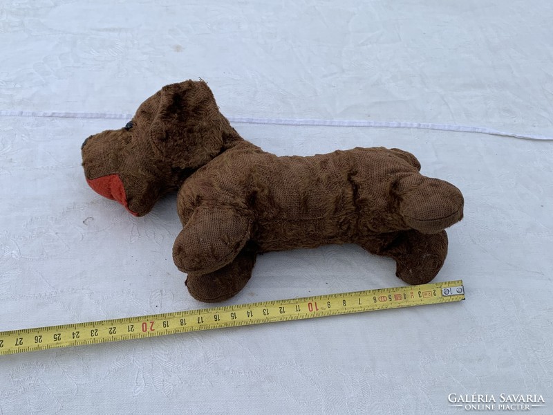 Very old straw or sawdust stuffed dog toy dog old time toy