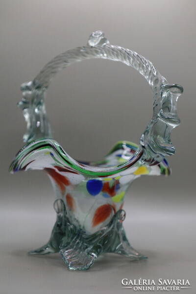 Murano glass basket