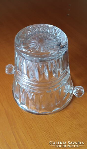 Ice bucket, glass, thick, heavy piece 0.680 gr