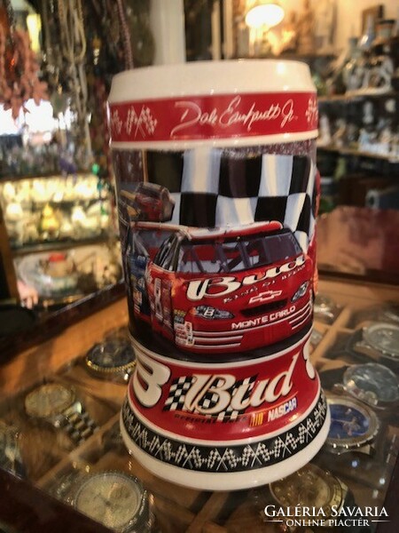 Budweiser dale earnhardt jr stein, beer mug from 2002, nascar, numbered