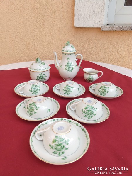 Herend 6-person rose pattern coffee set, perfect, for Easter, now without a minimum price..