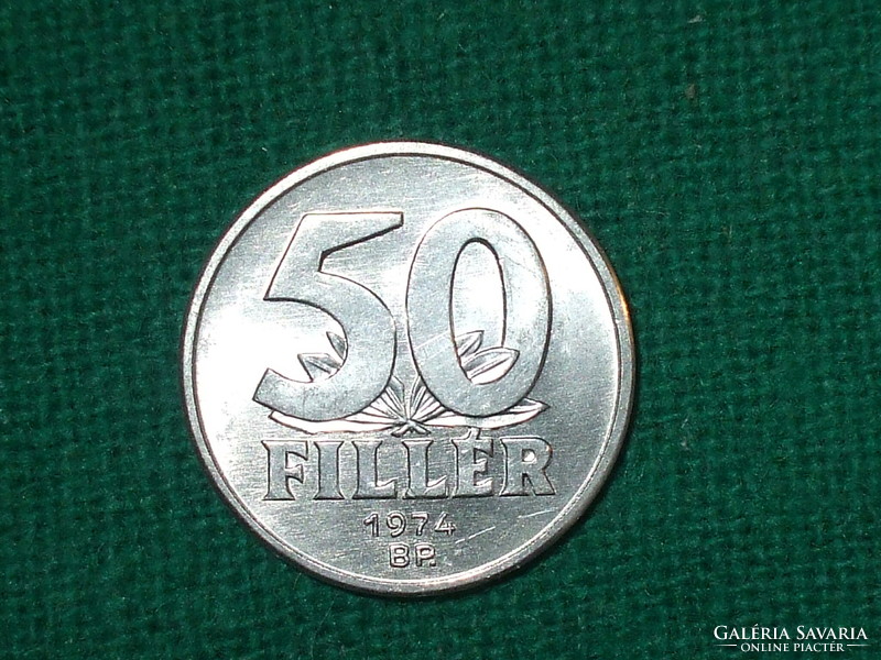 50 Filér 1974 ! It was not in circulation! Greenish!