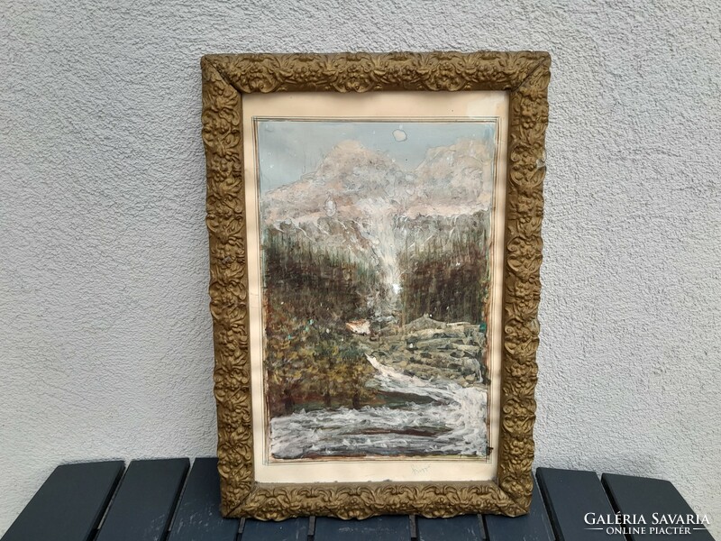 Antique frame with gift painting