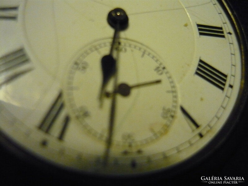 Antique silver pocket watch with box