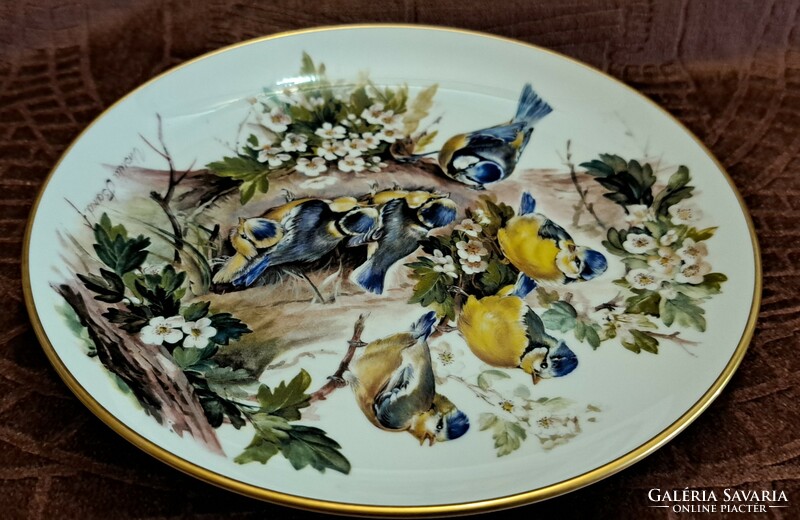 Cingés porcelain decorative plate, wall plate with birds (l4563)