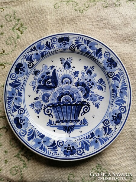 Piramide delft cobalt blue hand painted wall plate