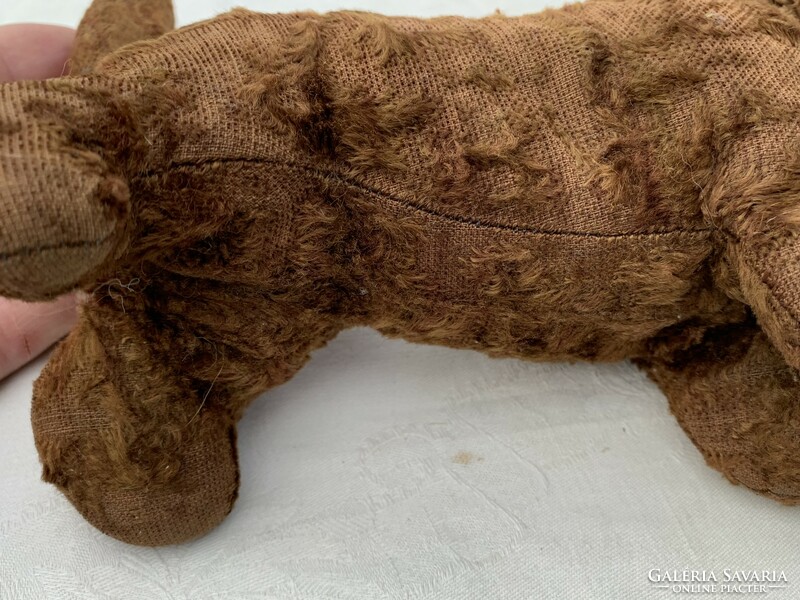 Very old straw or sawdust stuffed dog toy dog old time toy