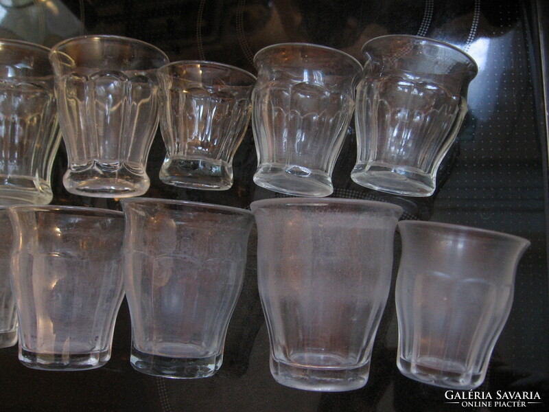 Antique durite picardie glasses with polished bottoms