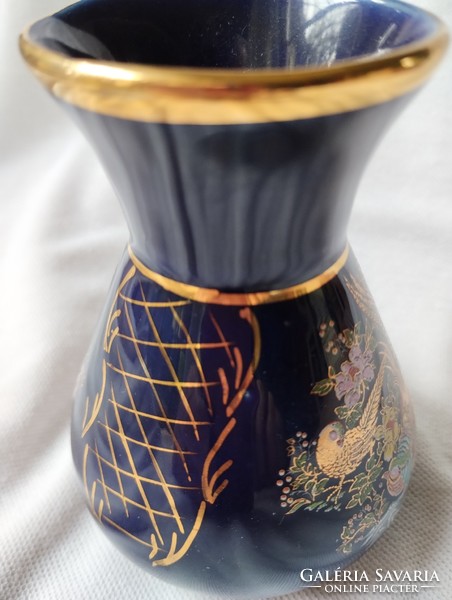 Blue porcelain violet vase