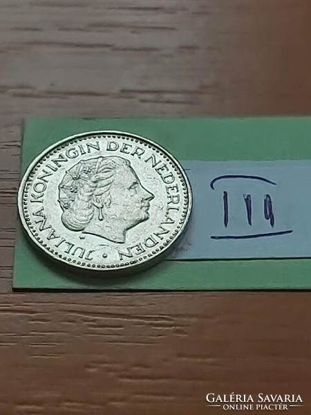 HOLANDIA 1 GULDEN 1972 	Nikkel, Julianna királynő  III