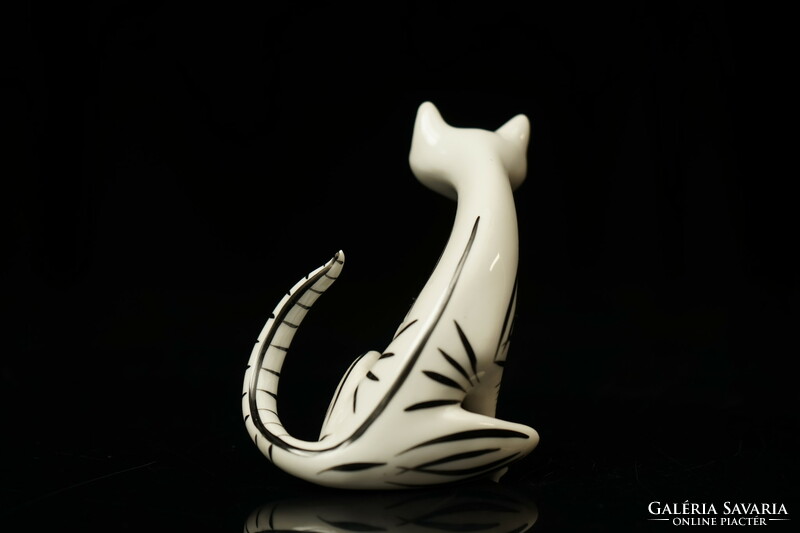 Art deco Raven's House porcelain kitten / cat figure / retro old