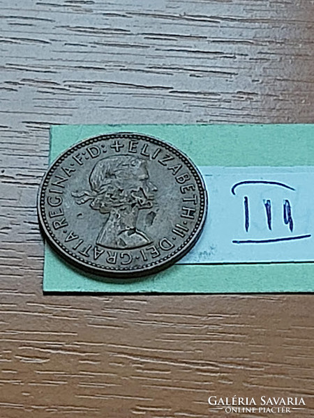 England English 1/2 half penny 1962 bronze, ii. Queen Elizabeth III