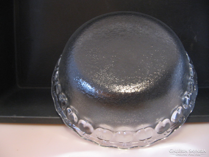 Apple frosted glass bowl
