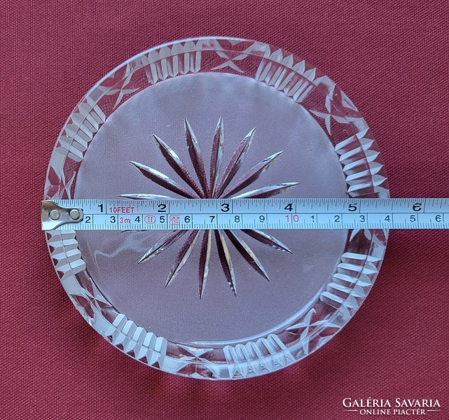Csiszolt üvegkristály tálka tál tányér kompót savanyúság sütemény kínáló