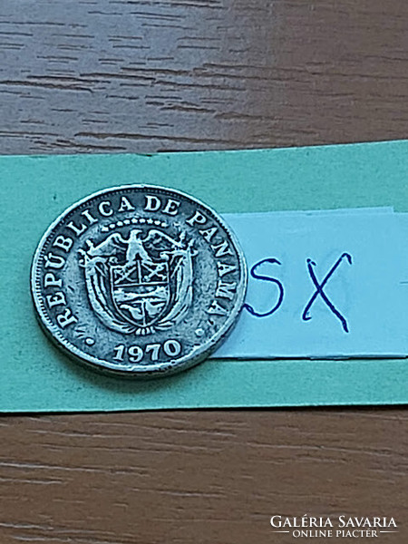 Panama 5 centesimo 1970 copper-nickel sx