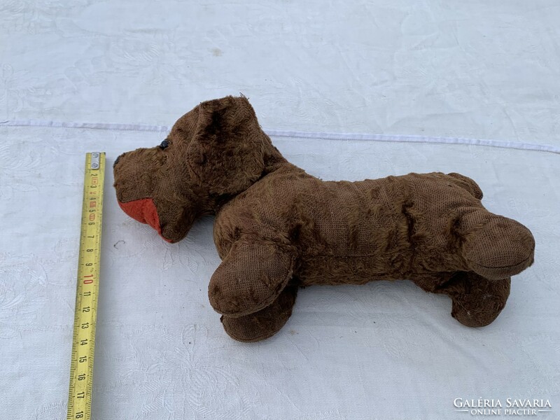 Very old straw or sawdust stuffed dog toy dog old time toy