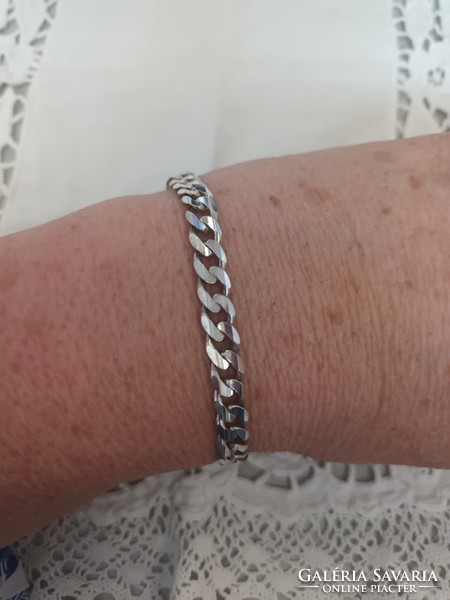 Old handmade silver eyelet bracelet for sale!