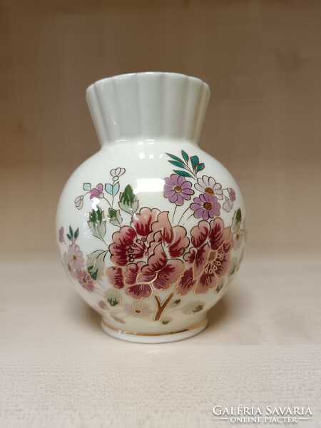 Zsolnay collared spherical vase