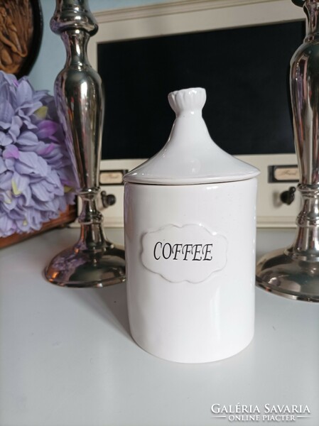 Charming, tightly closed ceramic coffee holder, 18 cm high