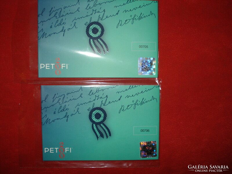In decorative packaging, petőfi 200 ft. first day beat, 2 pcs, low serial number.