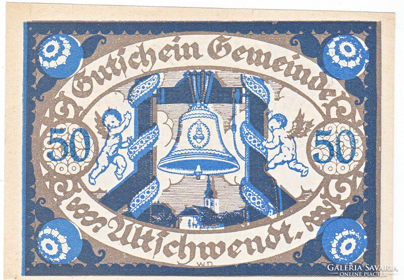 Austrian emergency money 50 heller 1920