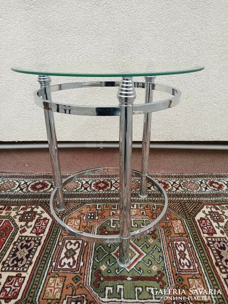 Modern design chrome folding small table negotiable.