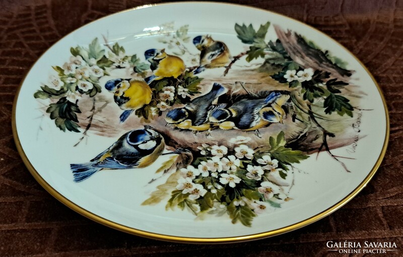 Cingés porcelain decorative plate, wall plate with birds (l4563)