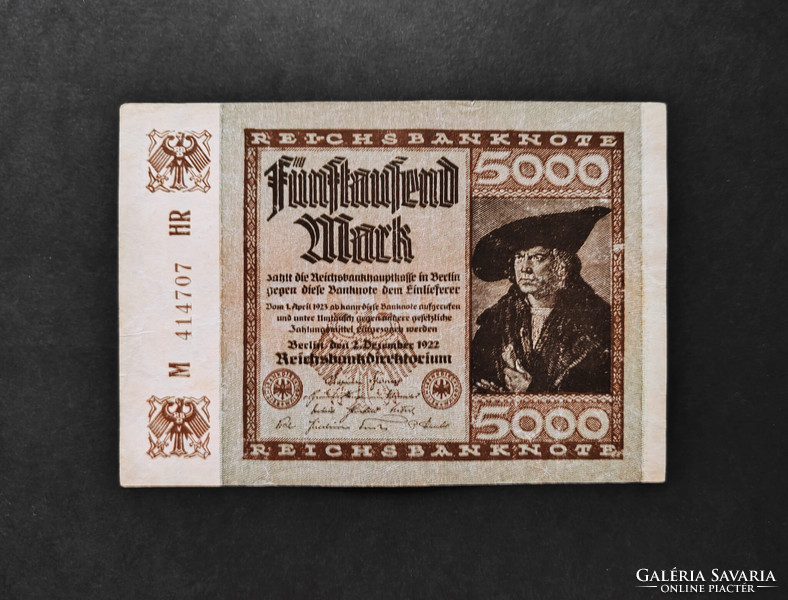Germany 5,000 Marks 1922, vf+