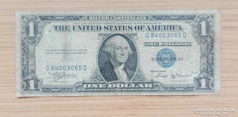 Usa 1 dollar 1935b blue