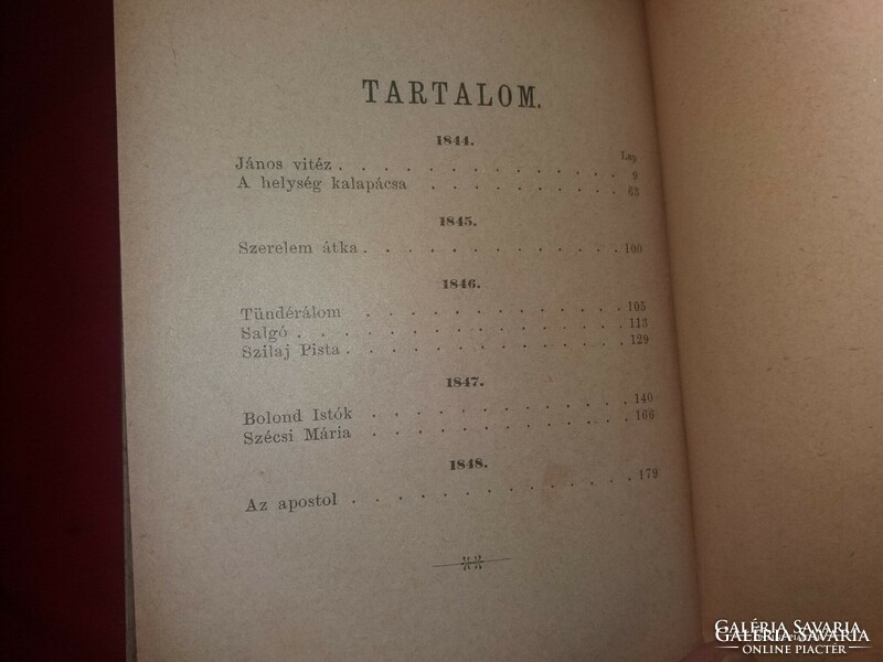 1899.Antik könyv Petőfi Sándor Elbeszélő költeményei gyűjtői állapotban a képek szerint Atheneum R.T