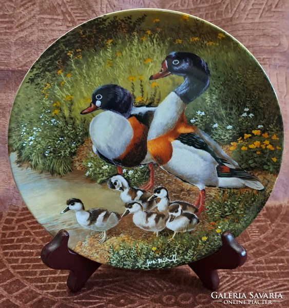 Birds porcelain plate, wall plate with ducks (l4562)