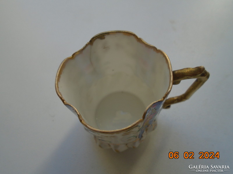 1890 Elite france limoges bawo&dotter special hand painted rare mocha cup with floral designs