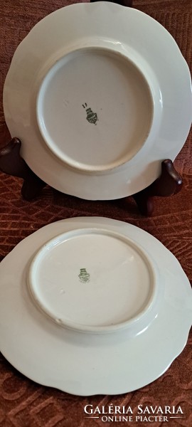 Régi Zsolnay madaras porcelán desszertes tányér 1 (L4554)