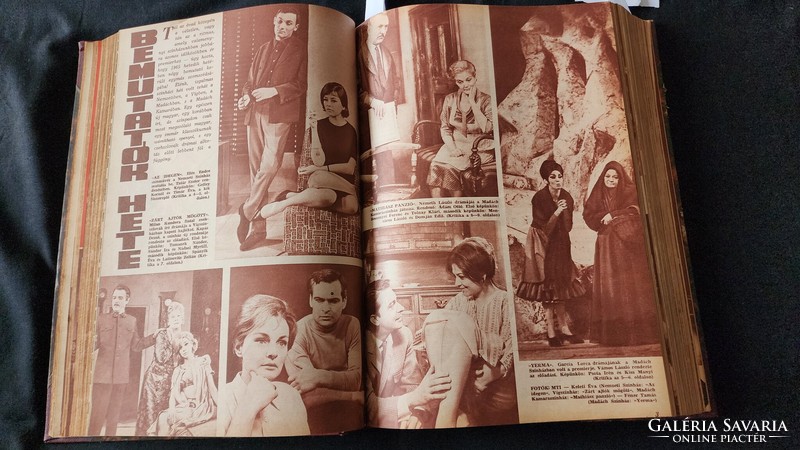 1961 Filmvilág folyóirat magazin teljes komplett évfolyam bekötve szép tiszta teljes 850 oldal FILM