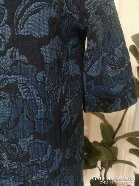 Mango s, m minidress, size 38-40, dark blue floral cotton material