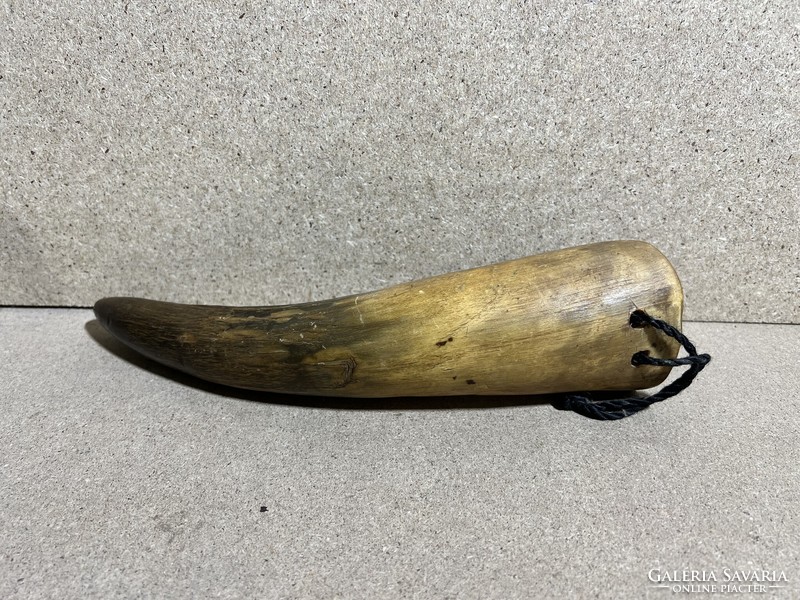 Horn stone holder, monogrammed, size 27 x 6 cm. 4022