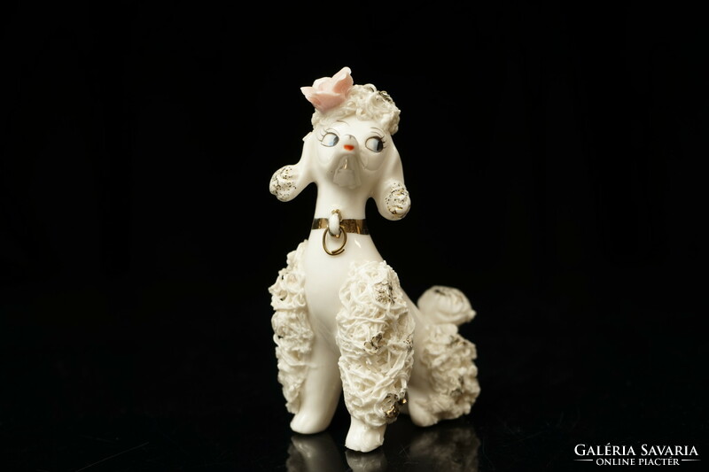 Old Japanese porcelain dog / dog figure / retro old