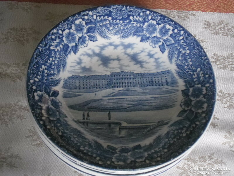 Blue English plate set of 16 pieces