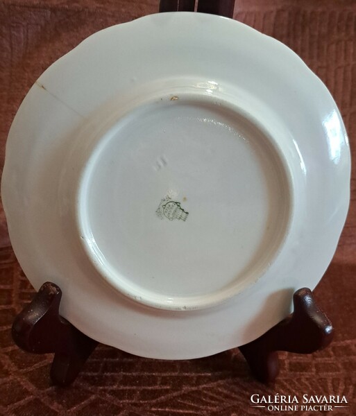 Régi Zsolnay madaras porcelán desszertes tányér 3 (L4556)