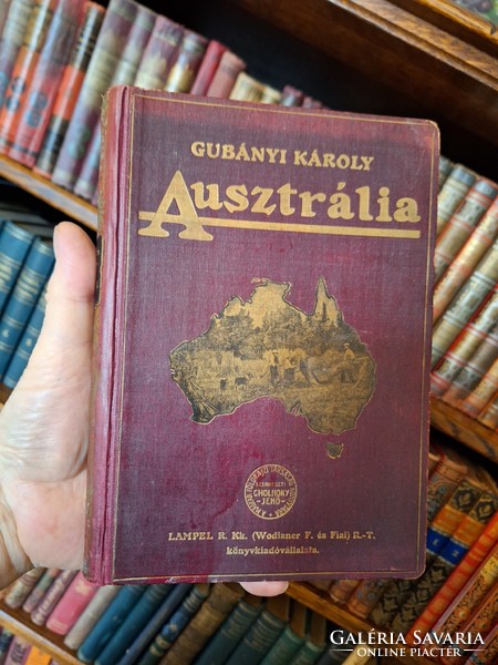 Uniquely rare! 1915 First edition-Károly Gubány. Australia-whole canvas can!!!!
