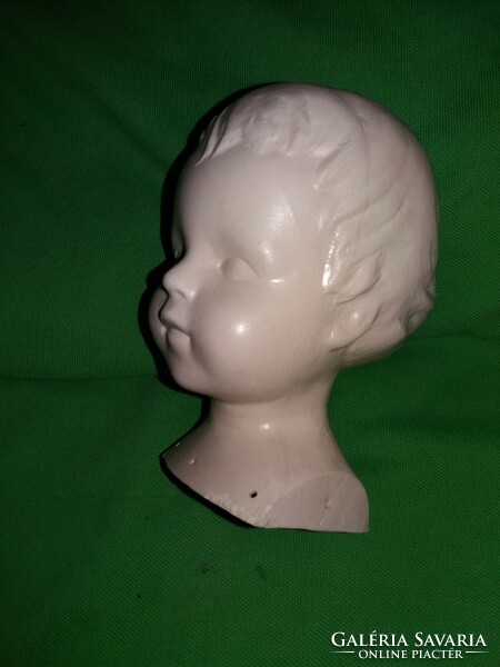 Antique flawless glazed biscuit porcelain doll head bust 12 cm for approx. 50-55 cm dolls according to the pictures