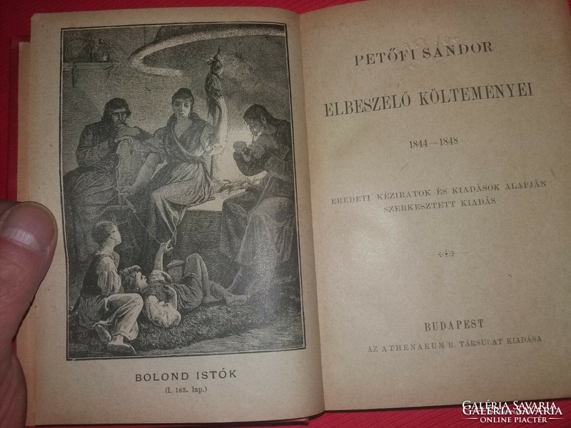 1899. Antique book Narrative poems of Sándor Petőfi in collector's condition according to the pictures atheneum r.T