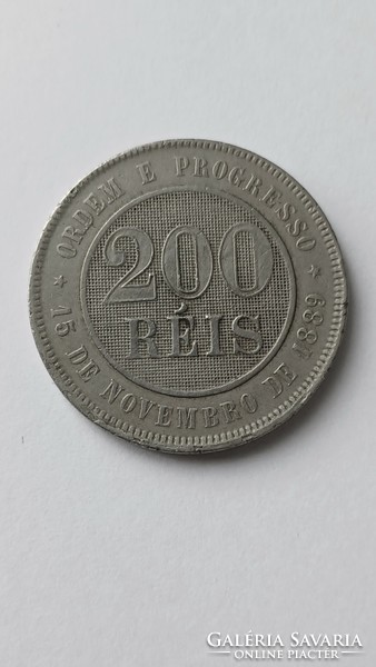 Brazília 200 Reis 1889