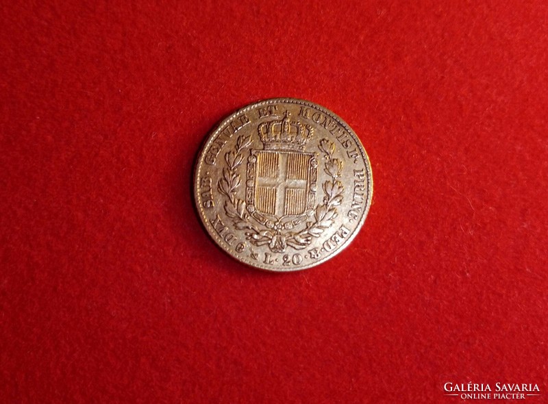 Carlo alberto gold 20 lira (1847) - Italian states - Kingdom of Sardinia-Piedmont - with certification