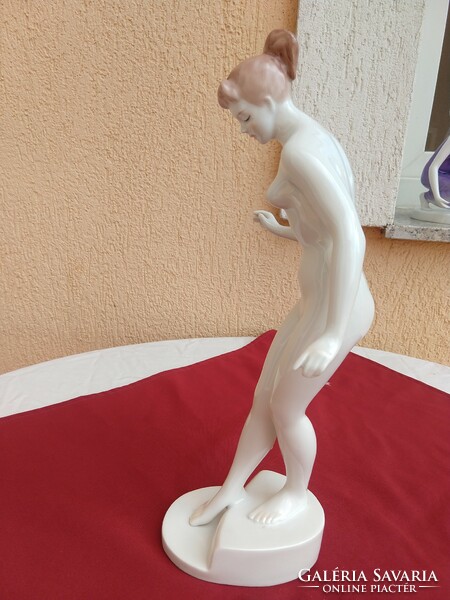 Large size aquincum female nude entering the water, 37 cm, perfect, now without a minimum price..