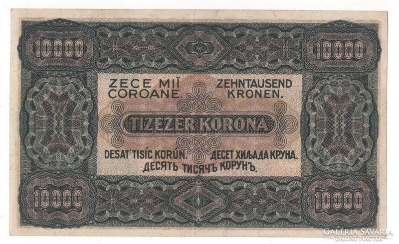 1923 10 000 korona 80 fillér EF.