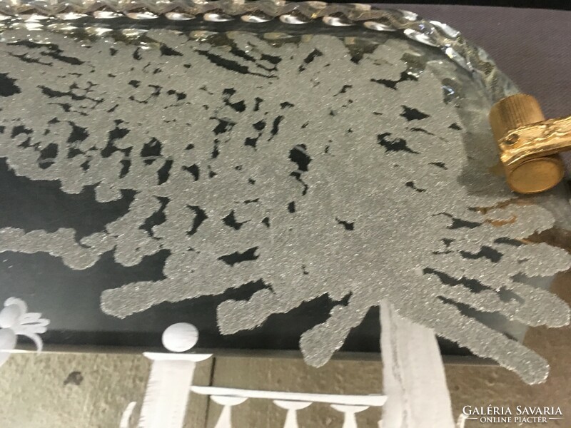 Murano luxury tray with gilded fittings!!!! 57X45cm!!!