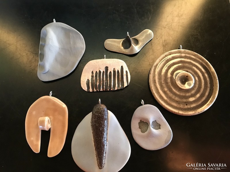 Lívia Gorka's son, Gorka Focht Geza ceramic pendants for sale (20/c)